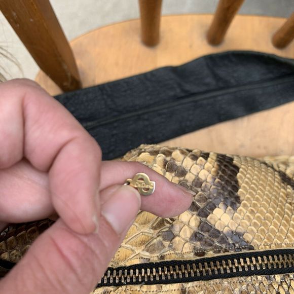 Vintage Python Hobo Bag Christian Dior Zipper - Picture 8 of 9